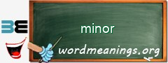 WordMeaning blackboard for minor